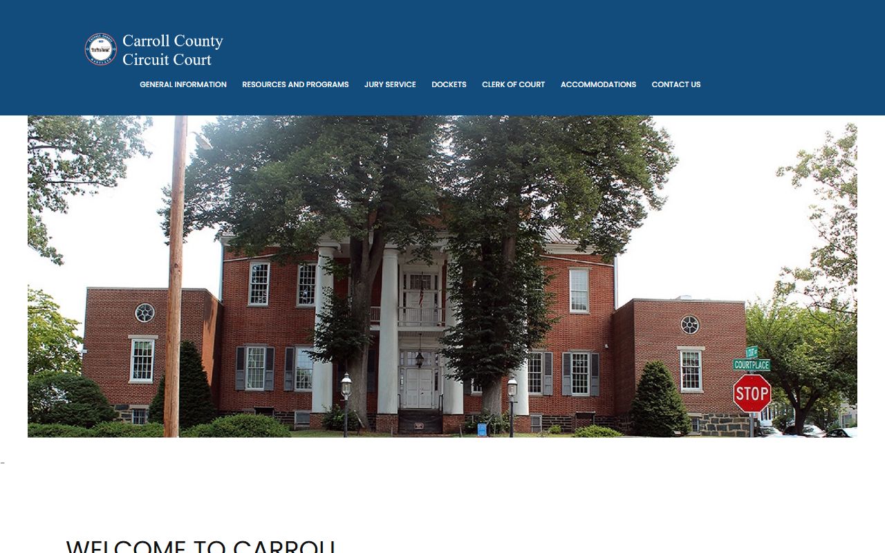 Carroll County Circuit Court website