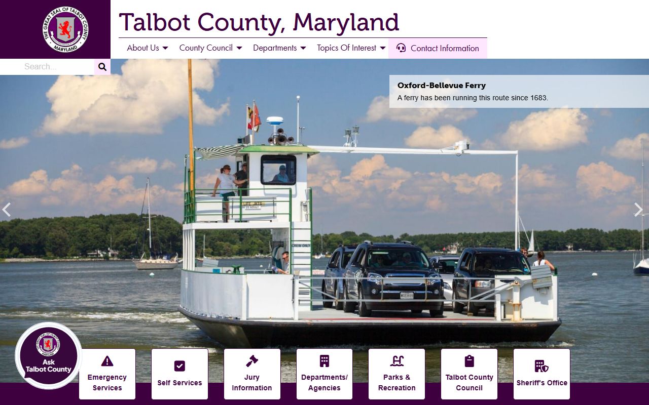 Talbot County government website for bankruptcy records research